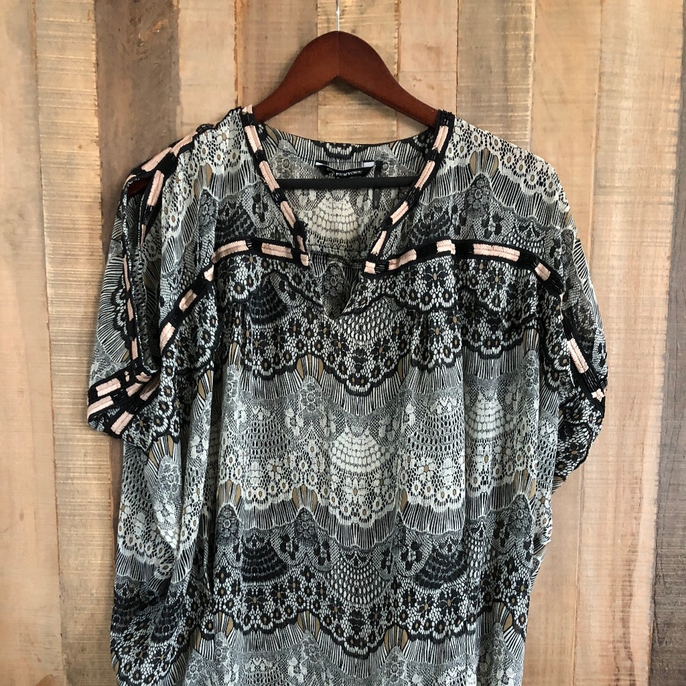 Anthropologie KAS New York blouse Black&White